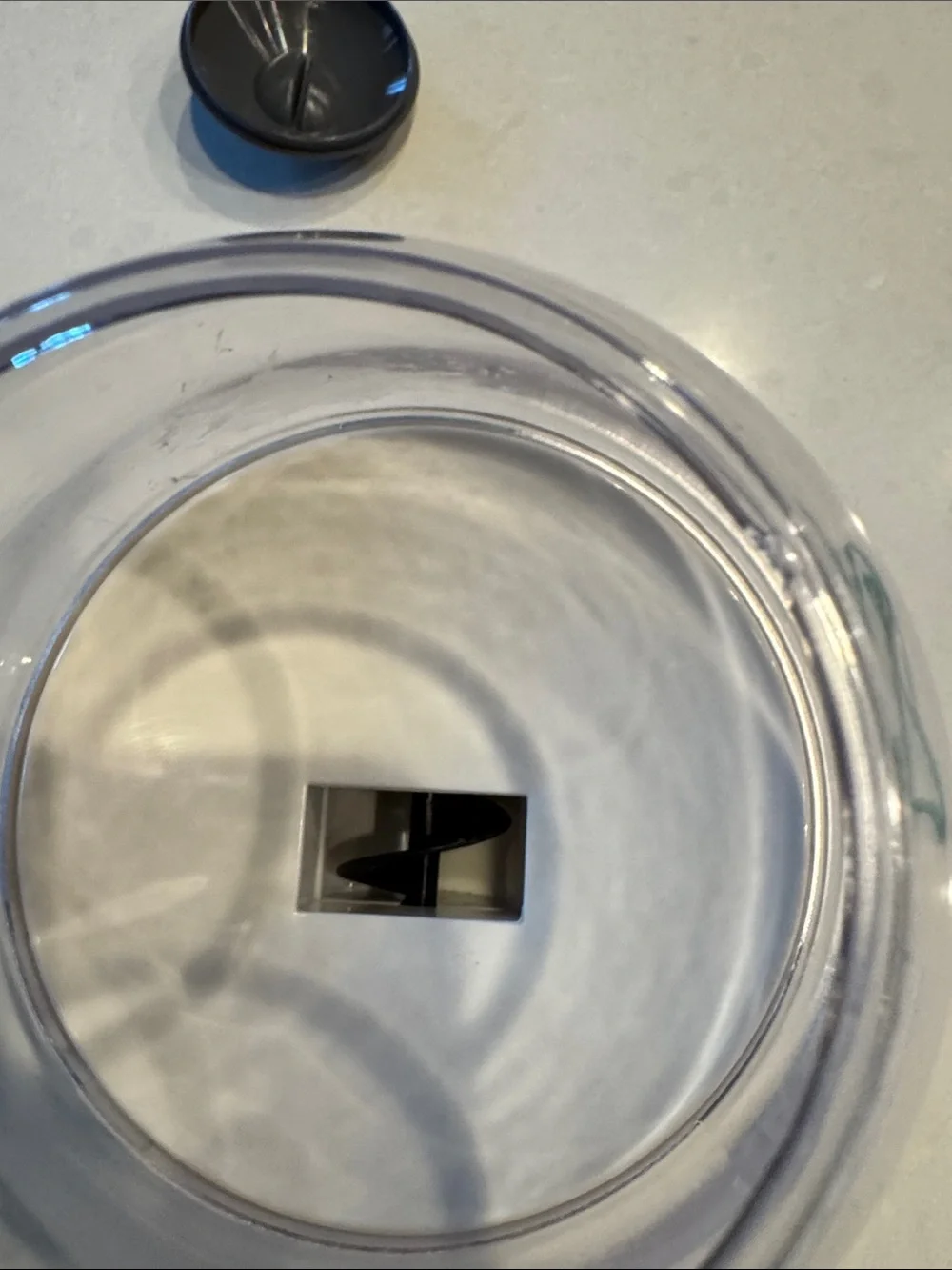 Brookstone Gray and Clear Egg-Shaped Candy treat nut Dispenser